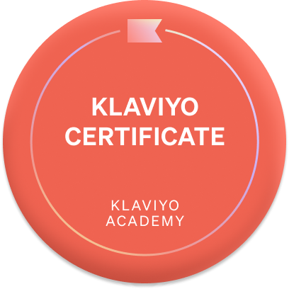 Klaviyo Practitioner Certificate badge issued by Klaviyo Academy